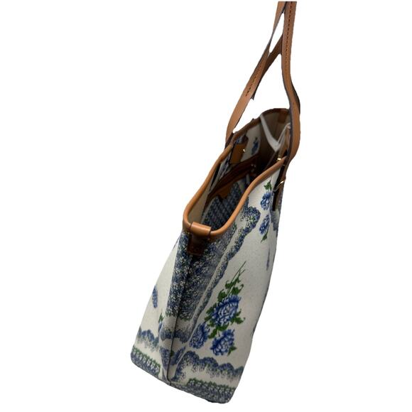 Tory Burch large Kerrigton tote TERRACE DITSY FLORAL CLOUD - Picture 2 of 5
